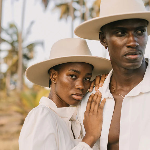 Andy Cream | White Felt Sun Hat