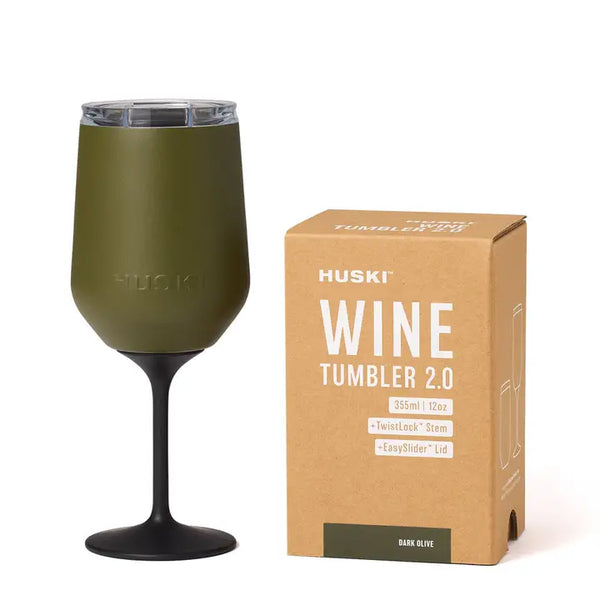 Huski Wine Tumbler 2.0 - Dark Olive (Limited Release)