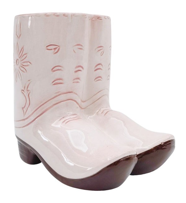 Cowboy Boots Planter Pink