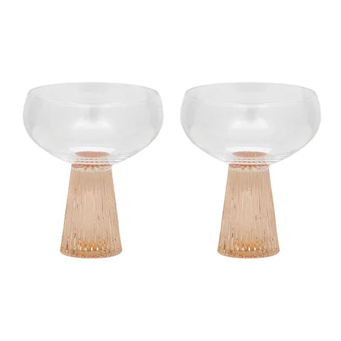 Giselle Set of 2 Ribbed Coupe